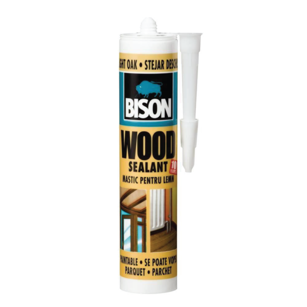 Силиконско полнило за дрво- светол даб - BISON WOOD SEALANT LIGHT OAK