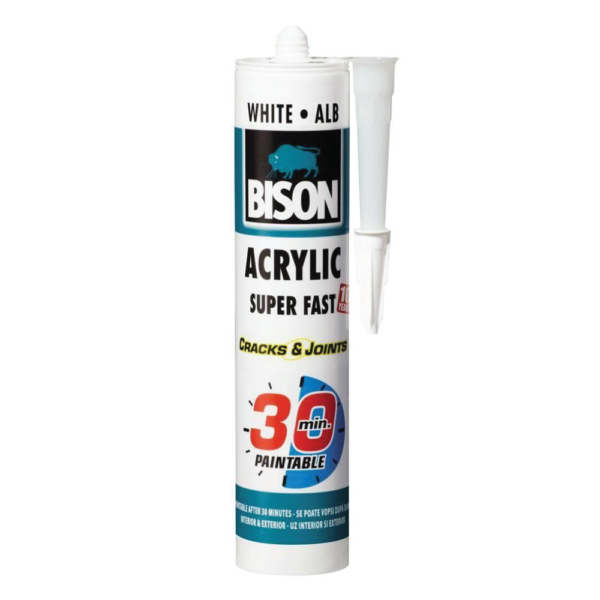 Акрилно полнило 30 минути - BISON ACRYLIC SEALANT SUPER FAST -30 MINUTES