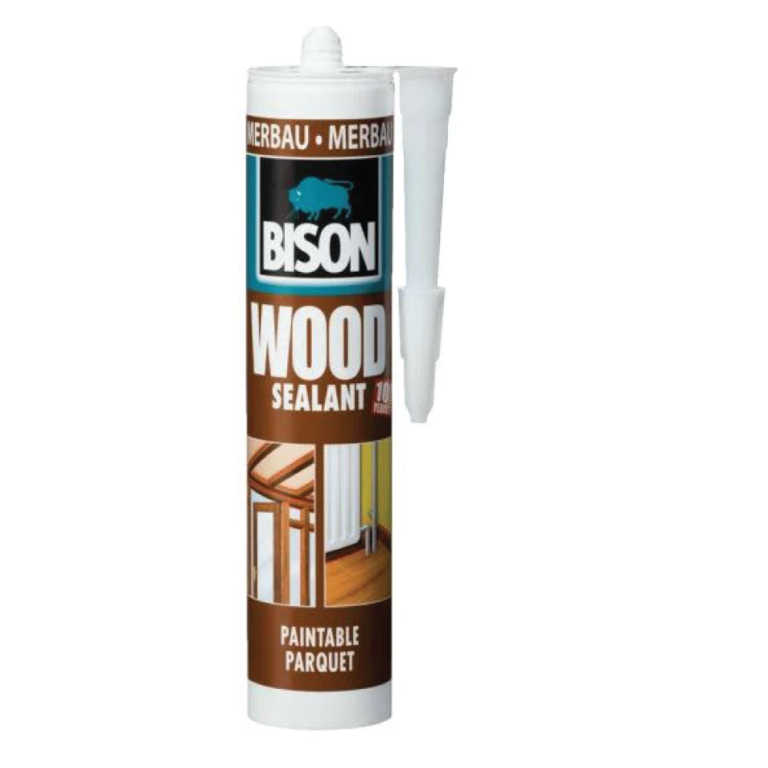 Силиконско полнило за дрво - мербау - BISON WOOD SEALANT MERBAU