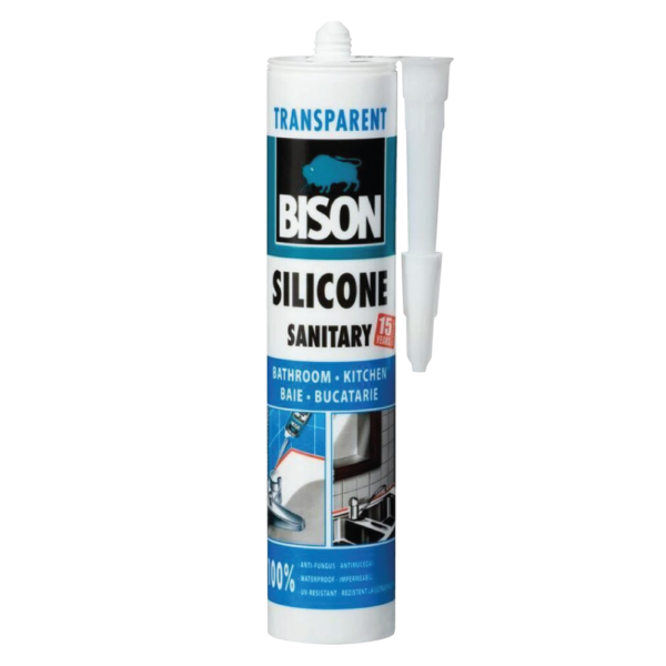 Силикон санитарен транспарентен BISON SILICON SEALANT SANITARY