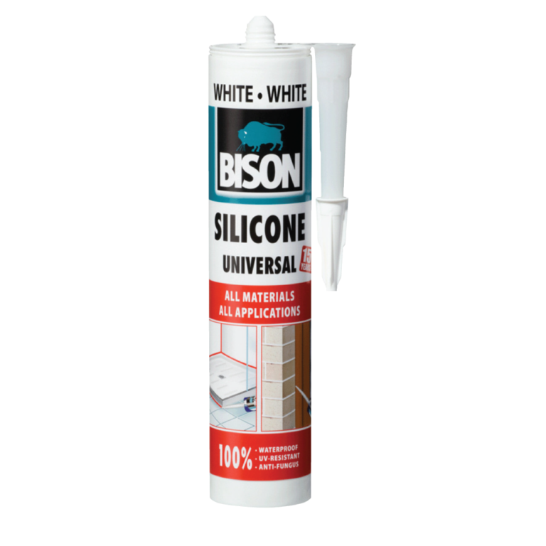 Силикон универзален-бел- BISON SILICON SEALANT UNIVERSAL